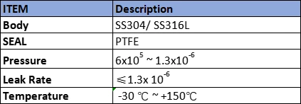 Stainless Steel SS304 Manual 3PC Flange end Vacuum Ball Valve